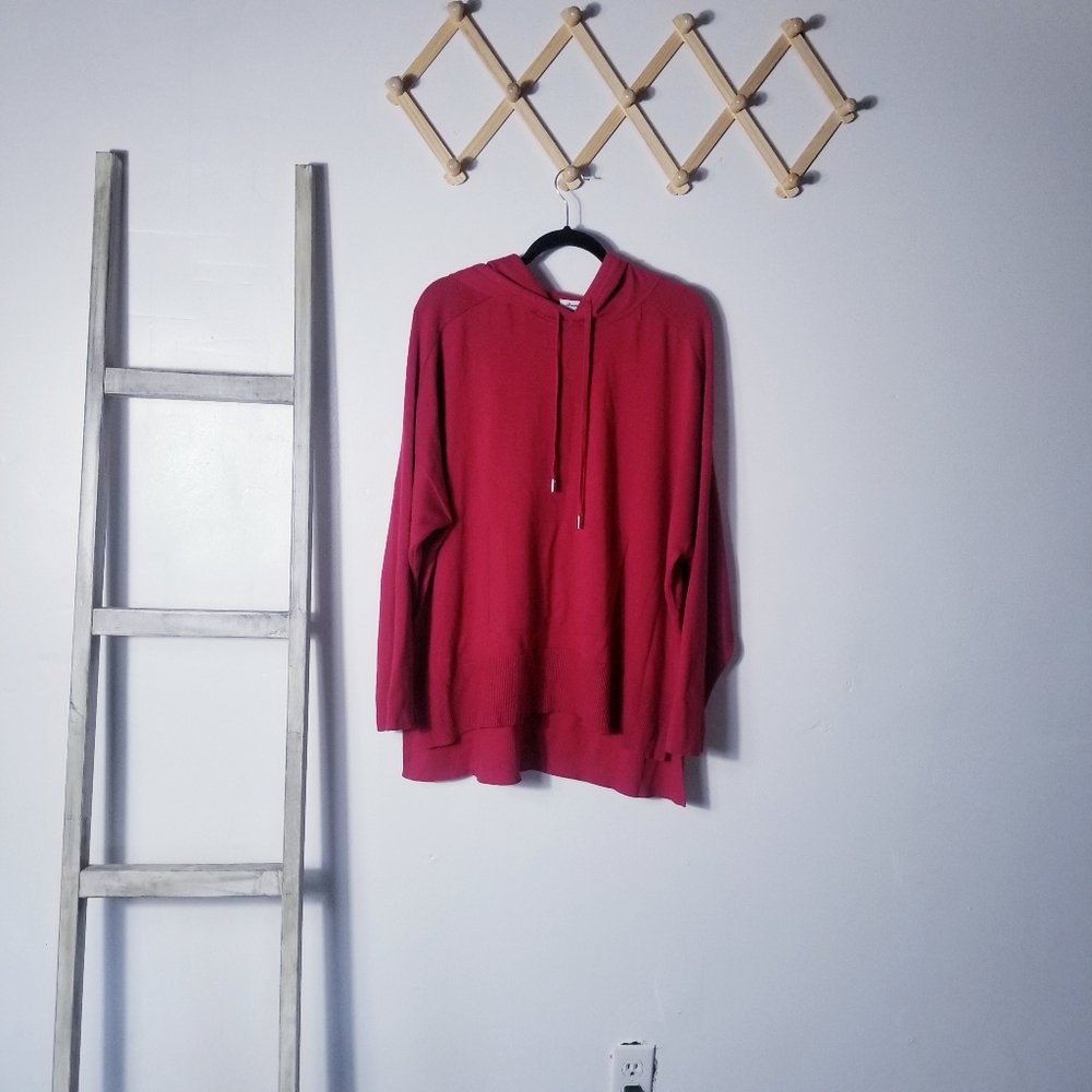 TOMMY BAHAMA WOMEN'S RED OVERSIZED HOODIE SIZE XL